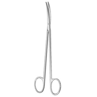 Ножницы Тоениса-Адсона вертикально-изогнутые для рассечения мягких тканей и сосудов дл. 175 мм. 07-589-17