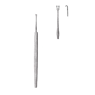 Расширитель-крючок Готри хирургический, 2-зубый острый дл. 160 мм. 17-207-16