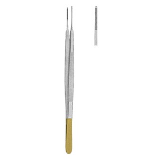 Пинцет хирургический Джеральда с твердосплавными вставками зауженный прямой ширина рабочей части 0.2 мм дл. 170 мм. 53-151-17