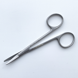 Ножницы Кнапа (KNAPP) минихирургические тупоконечные изогнутые. Длина: 105 мм