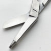 Ножницы медицинские угловые Бергмана для разрезания повязок с пуговкой